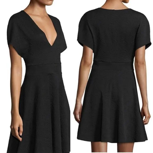 NWT Opening Ceremony Black Medallion Jacquard Flare Dress Size XS - Picture 2 of 8